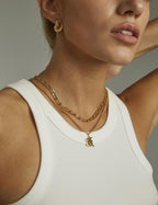 Camille Vintage English Letter Necklace