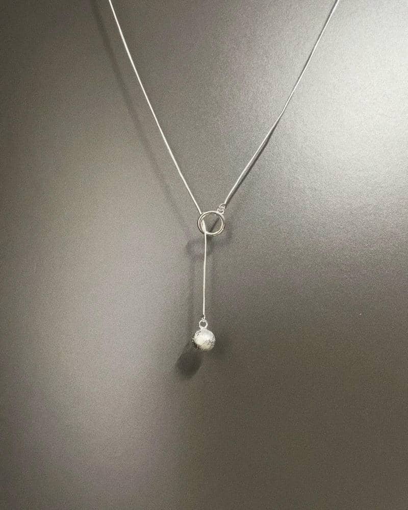 Vintage Circle‑Loop Adjustable Pearl Drop Y‑Shaped Necklace