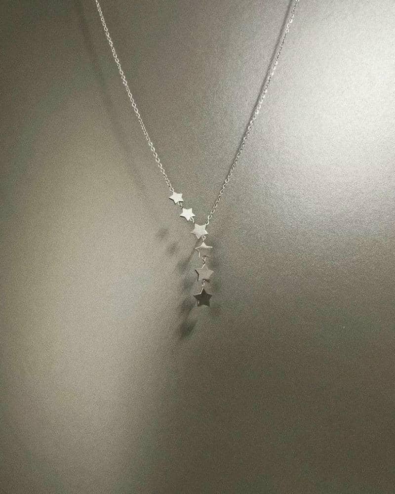 Vintage Cascading Falling Star Pendant Necklace