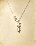 Vintage Cascading Flower Silver‑Plated Pendant Necklace