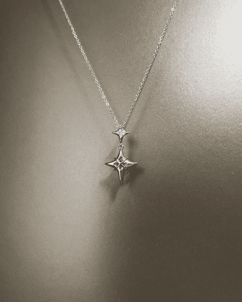 Vintage Angel‑Wing Cross Pendant Necklace Vintage Y2K Rhinestone