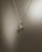 Vintage Angel‑Wing Cross Pendant Necklace Vintage Y2K Rhinestone