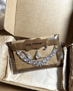 Shiny‑Crystal V‑Shape Wedding Banquet Pendant Necklace