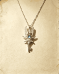 Vintage-Grey Moonlight Wand silver necklace of the Eye of the Devil