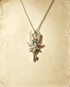 Vintage-Grey Moonlight Wand silver necklace of the Eye of the Devil
