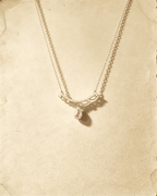 Vintage Lace‑Shaped Teardrop Crystal Pendant Necklace