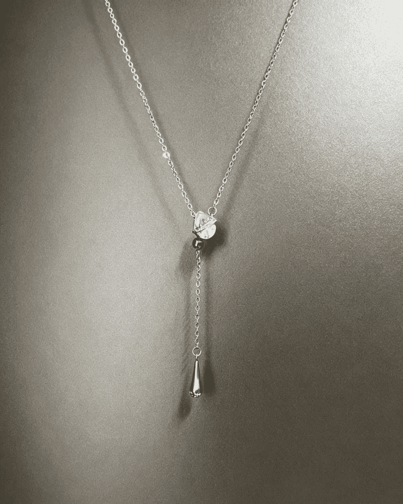 Vintage Y‑Shaped Waterdrop Crystal Tassel Pendant Necklace