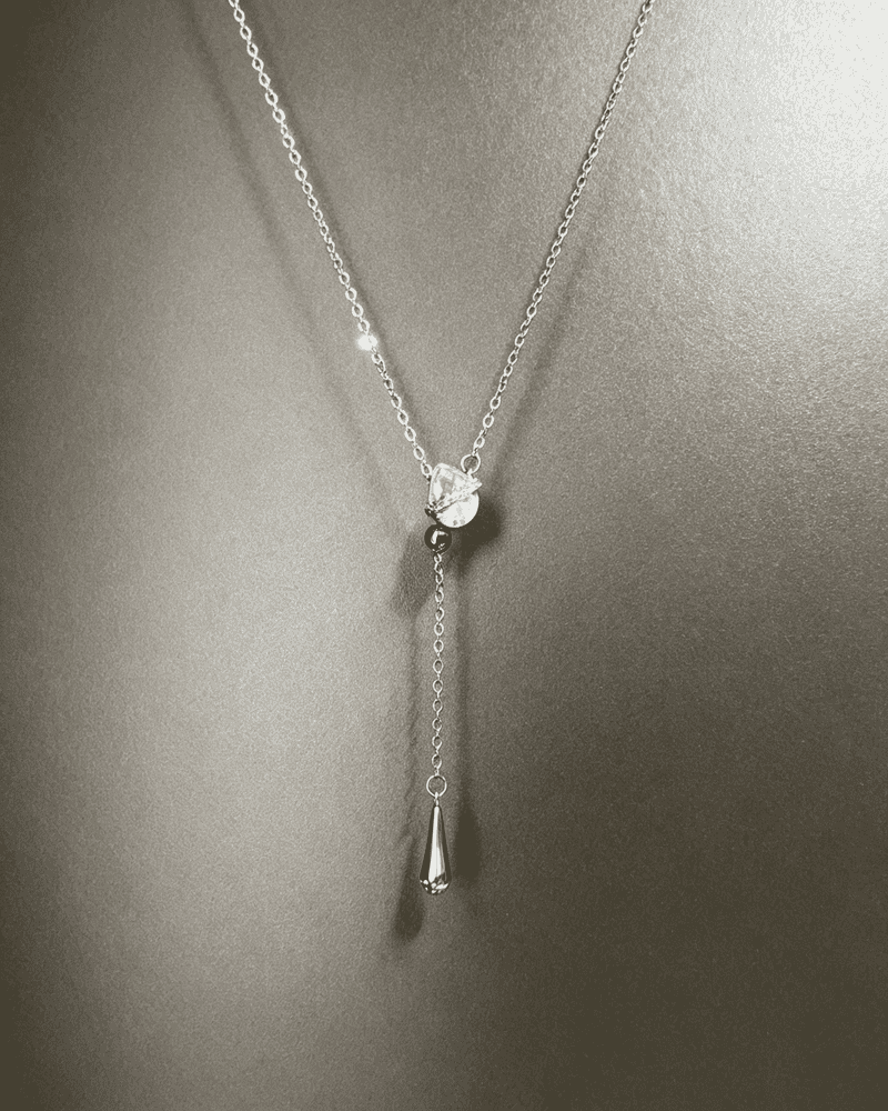 Vintage Y‑Shaped Waterdrop Crystal Tassel Pendant Necklace