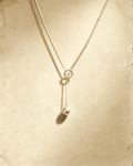 Vintage Circle‑Loop Adjustable Pearl Drop Y‑Shaped Necklace