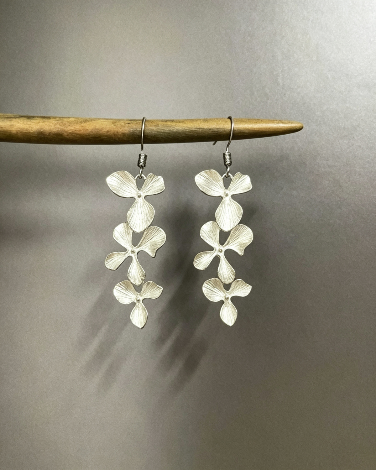 Vintage Layered Flower Drop Dangle Earrings