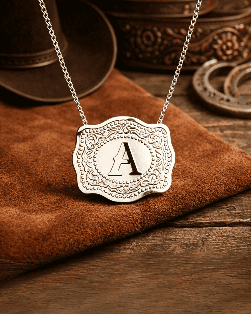 Buckle Necklace Boxes with cowboy style elements