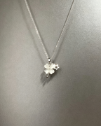 White Four‑Leaf Clover Necklace
