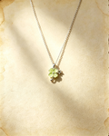 Vintage Lucky green Four‑Leaf Clover Necklace