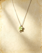 Vintage Lucky green Four‑Leaf Clover Necklace