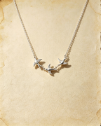Vintage 3‑Flying‑Birds Pendant Necklace Minimalist Swallow Silver