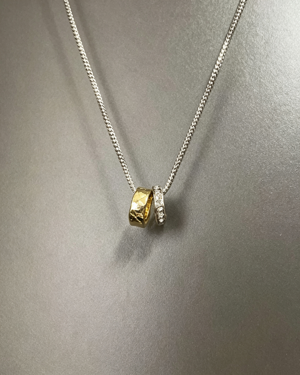 Vintage Twin‑bead Pendant Necklace Minimalist Two‑Charms