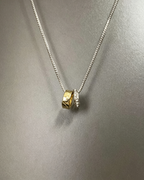 Vintage Twin‑bead Pendant Necklace Minimalist Two‑Charms