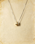 Vintage Twin‑bead Pendant Necklace Minimalist Two‑Charms
