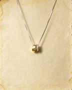 Vintage Twin‑bead Pendant Necklace Minimalist Two‑Charms