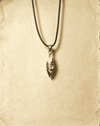 Vintage Wishing‑Stone Pendant Necklace With Black Wax Rope Chain, Unisex