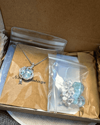 Hand‑made Wire‑Wrapped Blue Crystal Butterfly Pendant Necklace