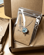 Hand‑made Wire‑Wrapped Blue Crystal Butterfly Pendant Necklace