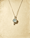 Hand‑made Wire‑Wrapped Blue Crystal Butterfly Pendant Necklace