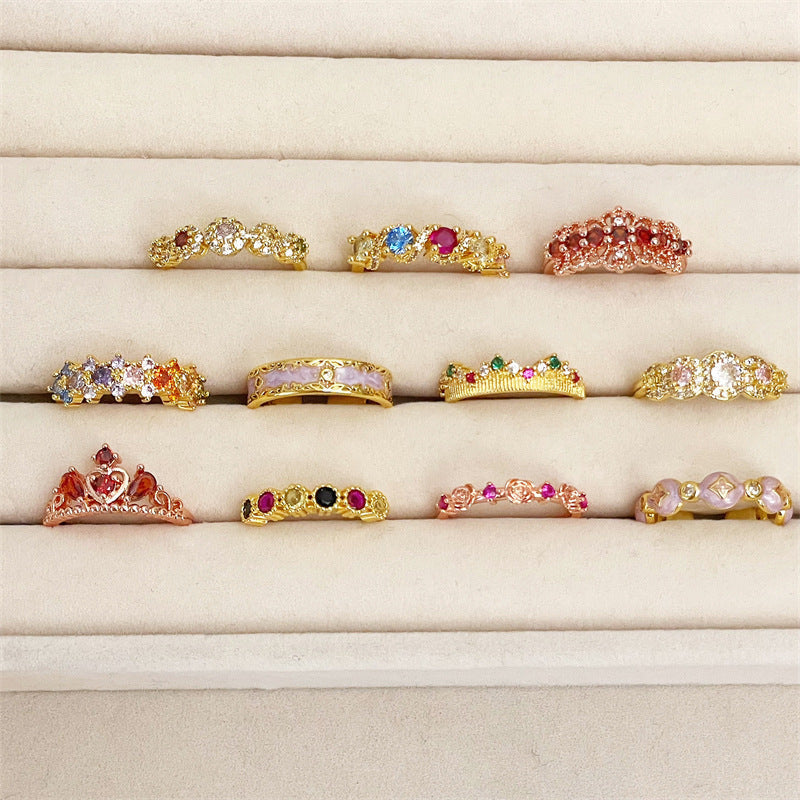 Light luxury colored treasure series ring
