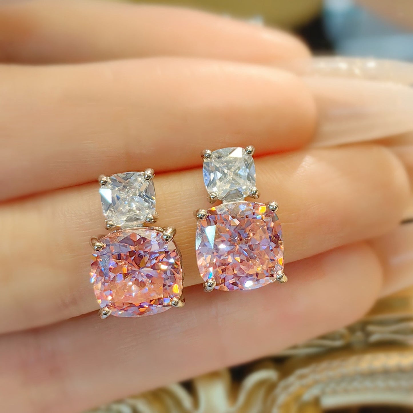 Pink Diamond Necklace Set