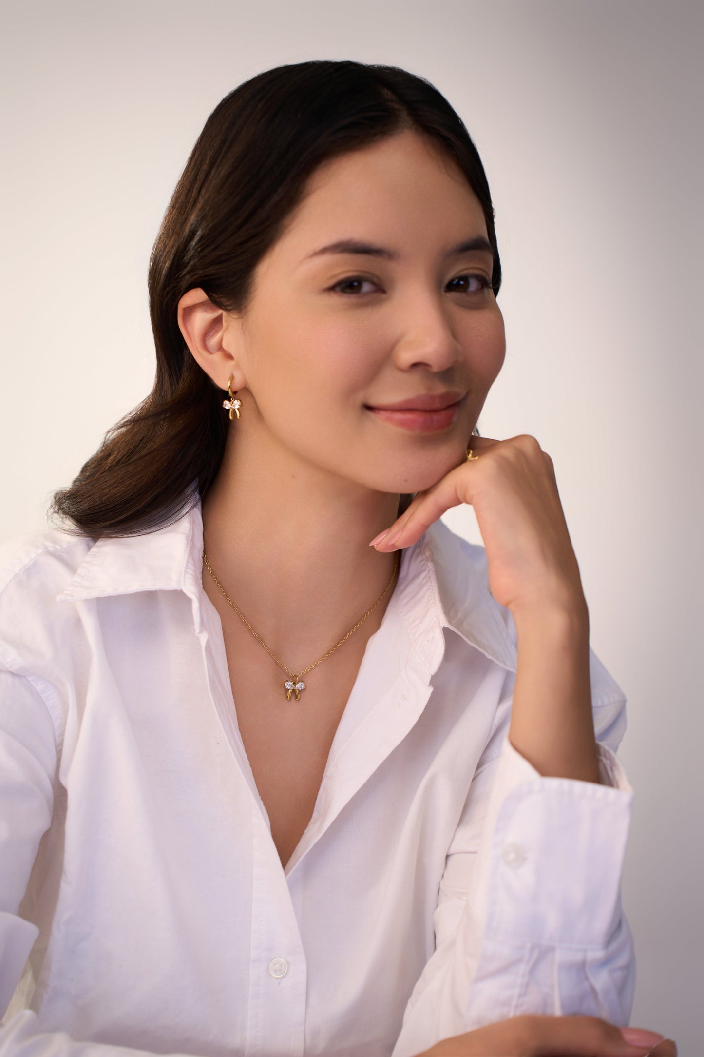 Bow Necklace  - 18K Gold Plated