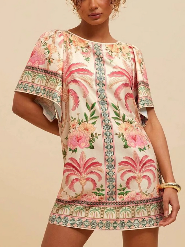 Printed summer loose skirt