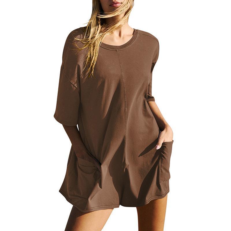 Loose casual suit fashionable backless sexy jumpsuit